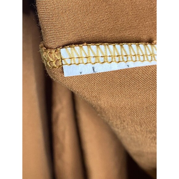 Hot Delicious Size M Brown Rust Off Shoulder Mini Ruffle Dress Beach Coverup - Picture 6 of 7